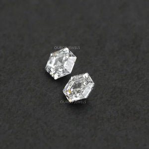 Hexagon Cut  Lab  Diamond Pair