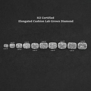 Elongated Certified Cushion Man Made Diamond