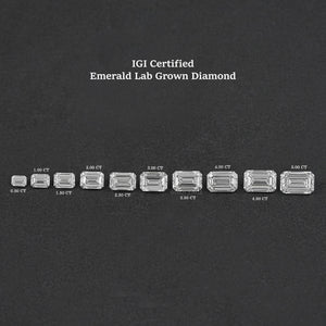 Emerald Cut Lab Grown Loose Diamonds