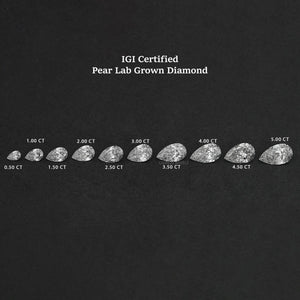 IGI Certified Pear Shapd Lab Grown Diamond