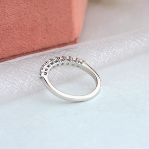 Round Cut Half-Eternity Wedding Ring