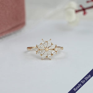 Kite Diamond Floral Anniversary Ring