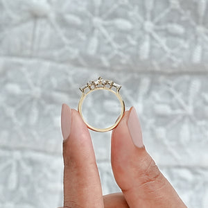 Kite Diamond Floral Anniversary Ring