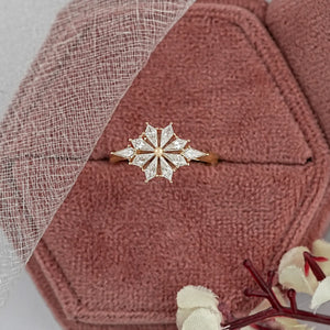 Kite Diamond Floral Anniversary Ring