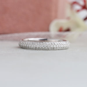 Round Pave Set  Diamond Ring