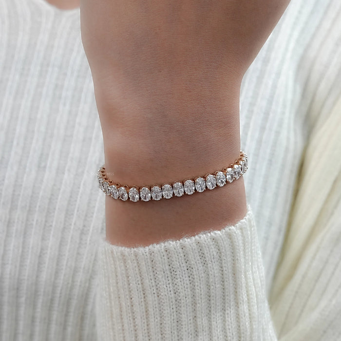 Oval Lab Grown Diamond Bracelet