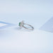 Cushion Cut Green Gemstone Halo Ring