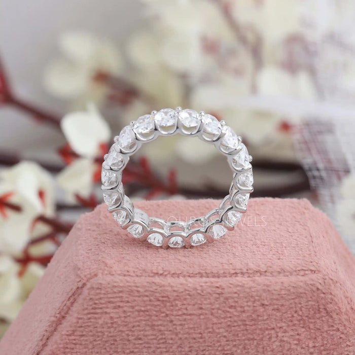 oval cut diamond eternity ring