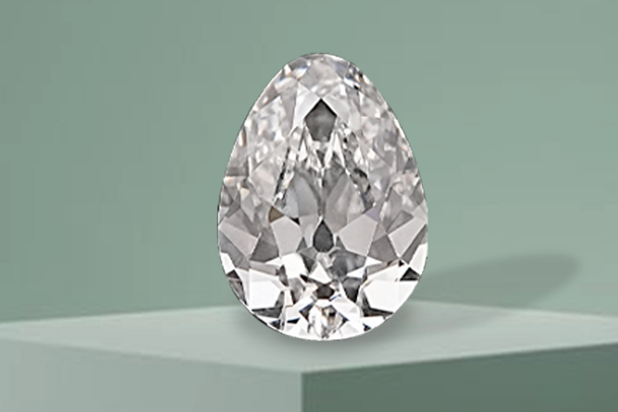 Vintage Elegance: Old Mine Pear-Cut Diamond