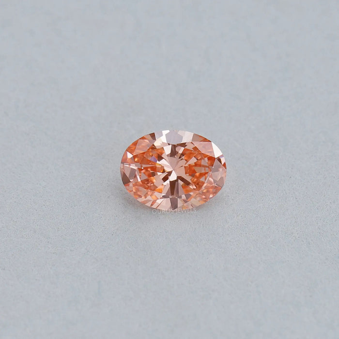 Brilliant Cut 0.82 Carat Pink Oval Lab Diamond