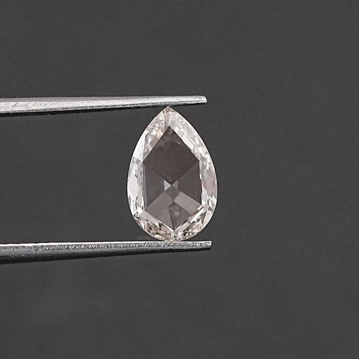 Rose Cut Pear Lab Created Diamond