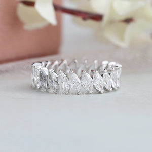 Marquise Lab Grown Diamond Eternity Wedding Band