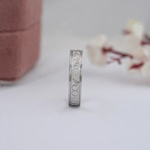 mens engraved wedding band