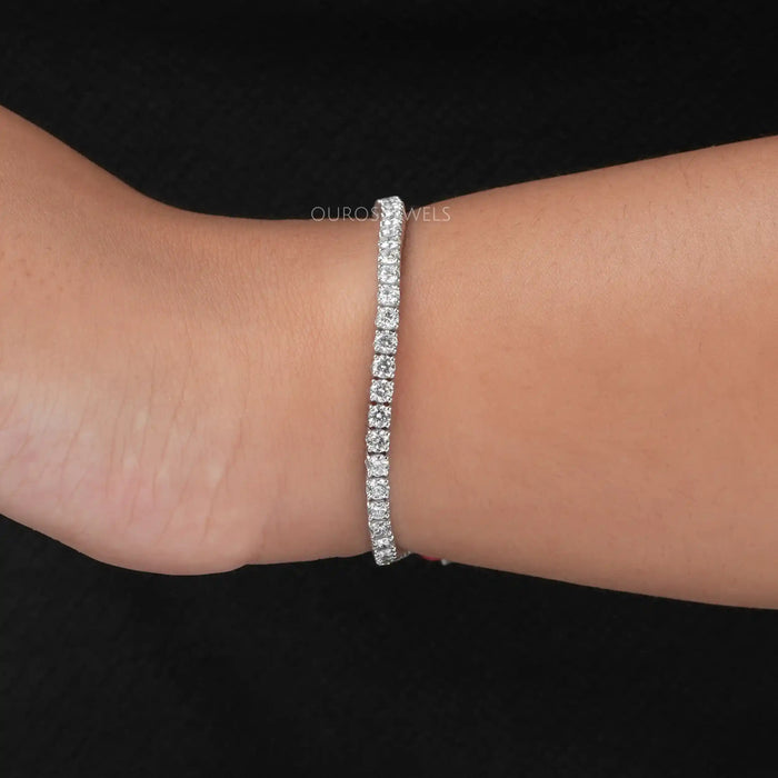 Round Diamond Tennis Bracelets for Women