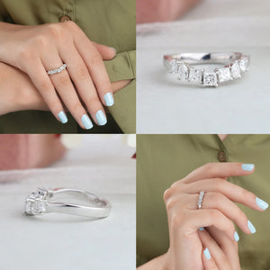 Multi-Shape Lab Diamond Bridal Ring