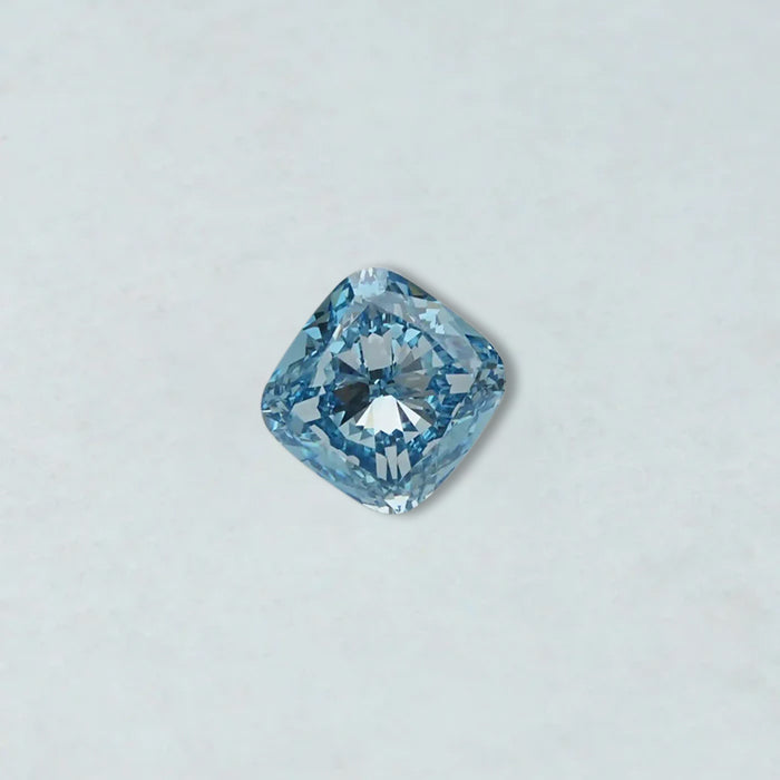 Blue Cushion Cut Brilliant Lab Diamond