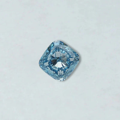 Blue Cushion Cut Brilliant Lab Diamond