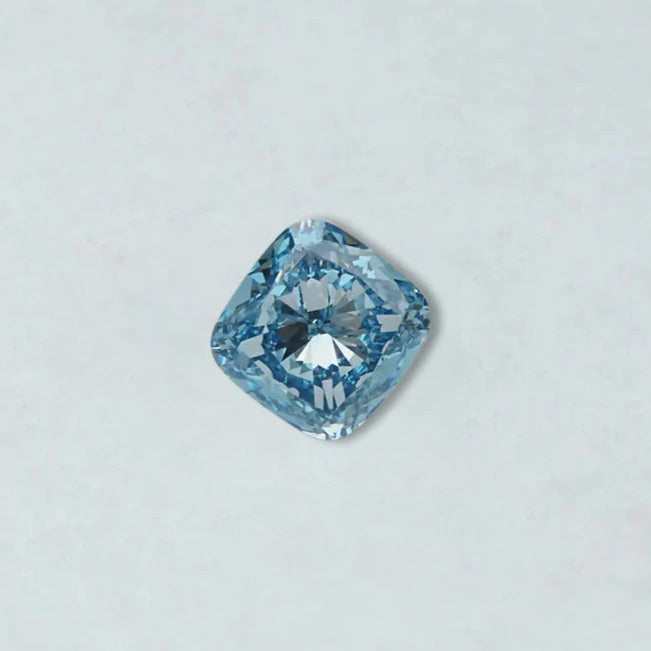 Blue Cushion Cut Lab Diamond