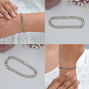 Old European Cut Diamond Bezel Set Bracelet