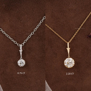 Luxury OEC Round Diamond Pendant