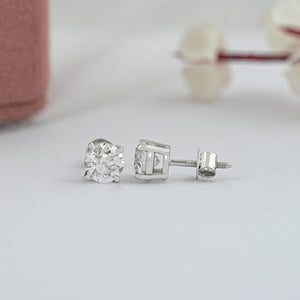 OEC Round Lab Grown Diamond Stud Earring