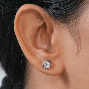 OEC Round Lab Grown Diamond Stud Earring