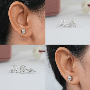 Antique Old Mine Cushion Diamond Earrings