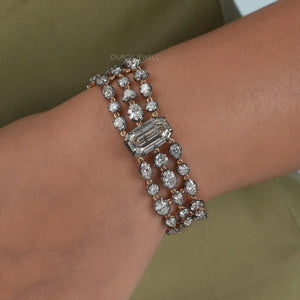 [A Women wearing Old Mine Cut Bracelet]-[Ouros Jewels]