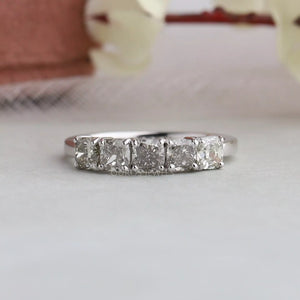 Lab Grown Cushion Diamond Five Stone Ring