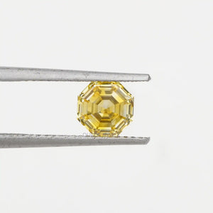 1.25 Carat Yellow Octagon Cut Lab Grown Diamond