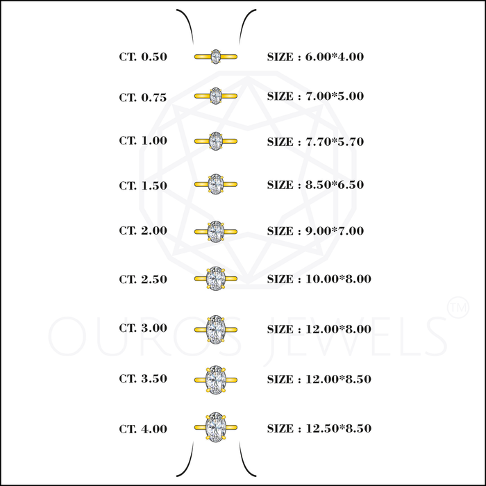 Oval Six Prong Diamond Solatire Ring