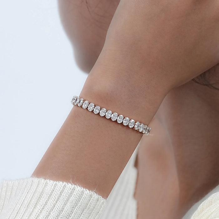 Oval Lab Grown Diamond Bracelet