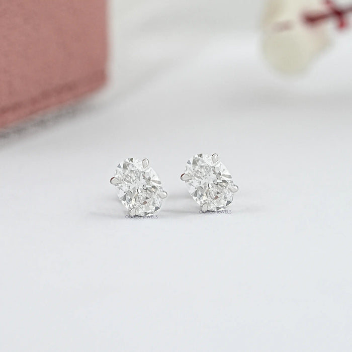 Oval Lab Grown Diamond Studs Earrings