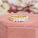 oval cut diamond eternity wedding band 