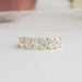 yellow gold oval eternity wedding band 