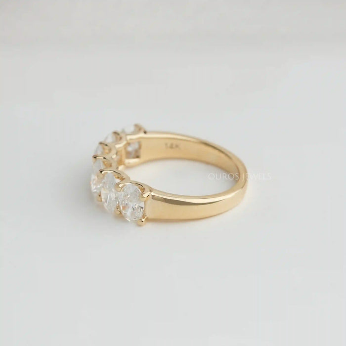 6 stone yellow gold diamond eternity ring