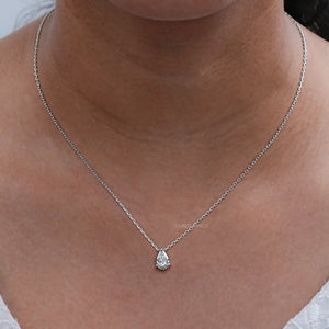 Pear Cut Lab Grown Diamond Pendant