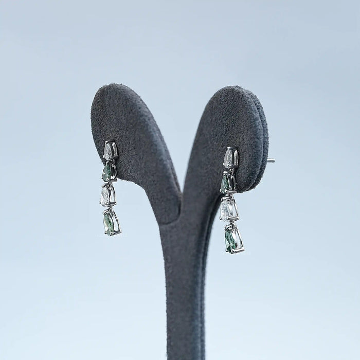 Pear Cut Lab Diamond  Dangle  Earrings