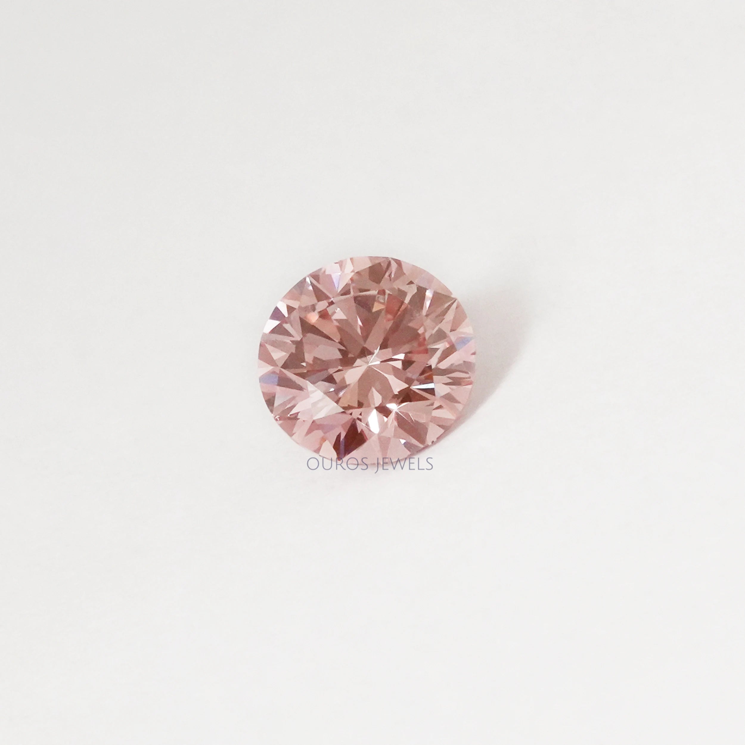 Pink Round Lab Grown Loose Diamond