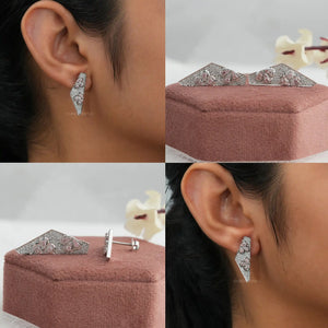 [Collage of Pink Round Cut Screw Back Earrings]-[Ouros Jewels]