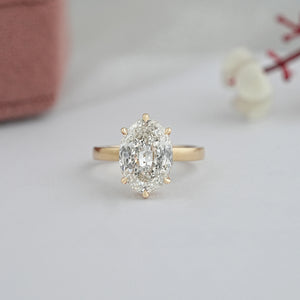 Oval Portuguese Cut Diamond Engagement Ring