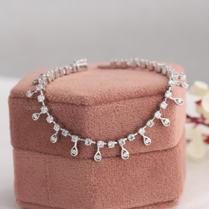 Teardrop Round lab Grown Diamond Bracelet