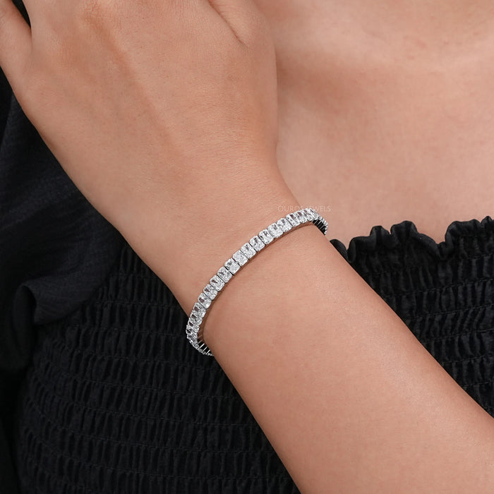 Radiant Cut Diamond Channel Set Bracelet