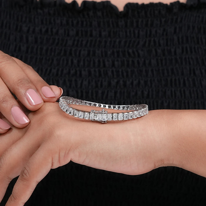 Radiant Cut Diamond Channel Set Bracelet