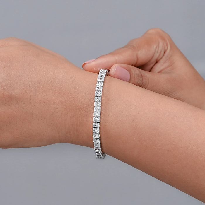 Radiant Cut Diamond Channel Set Bracelet