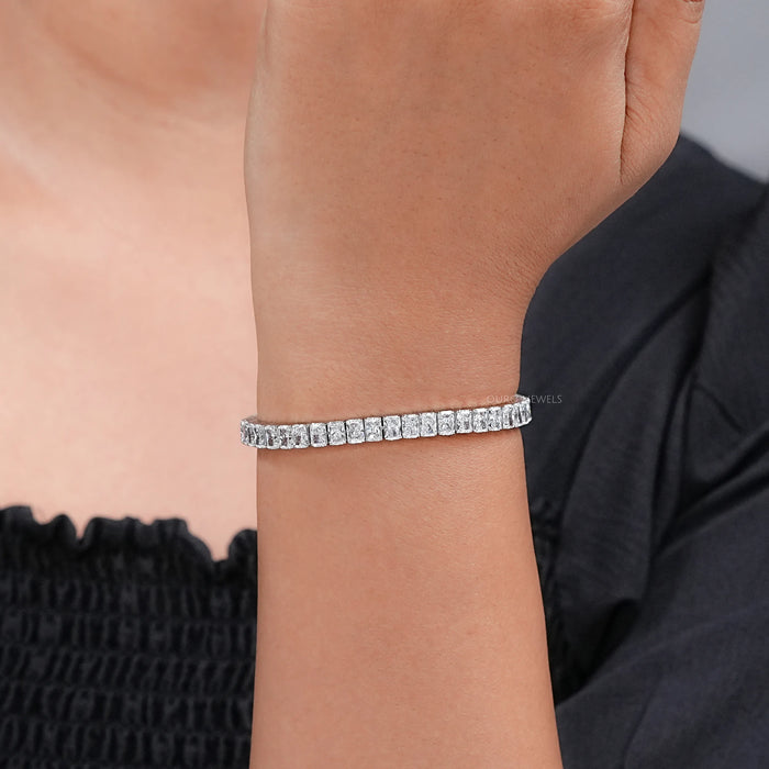 Radiant Cut Diamond Channel Set Bracelet