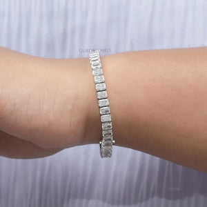 Radiant Cut Diamond Channel Set Bracelet