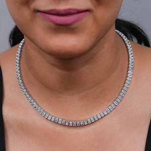 Radiant Cut Diamond Necklace