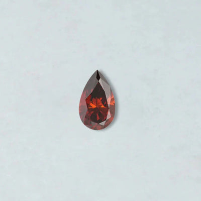 Red Pear Shaped Lab Made Precious Stone