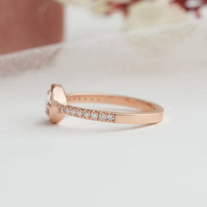 [rose cut accent diamond ring]-[Ouros Jewels]